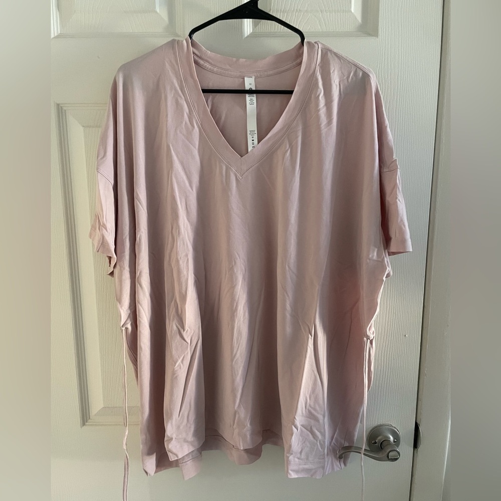 Lululemon V Neck T Shirt with tie